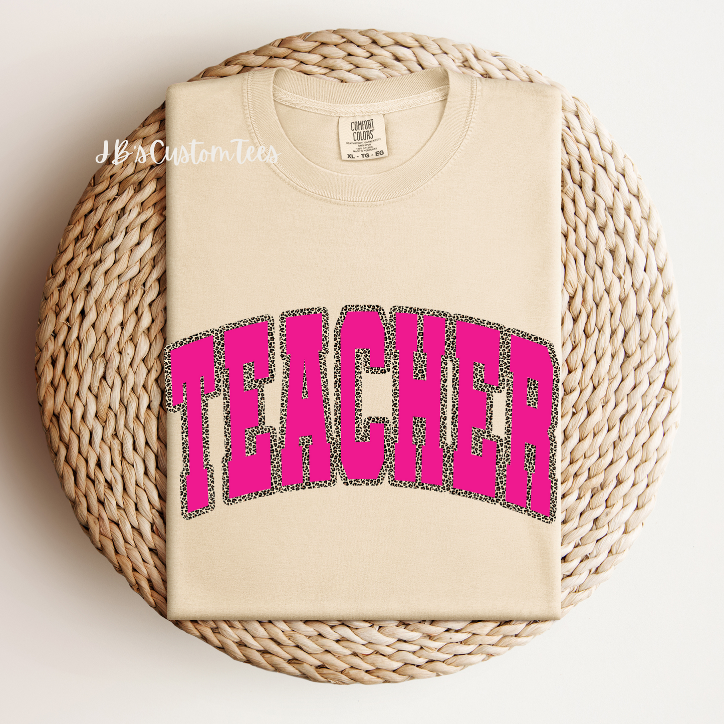 Pink Leopard Teacher Tee/Sweatshirt