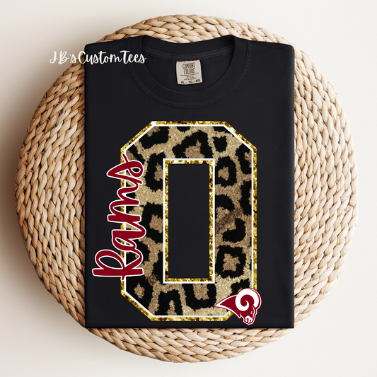 O Rams Leopard Tee/Sweatshirt