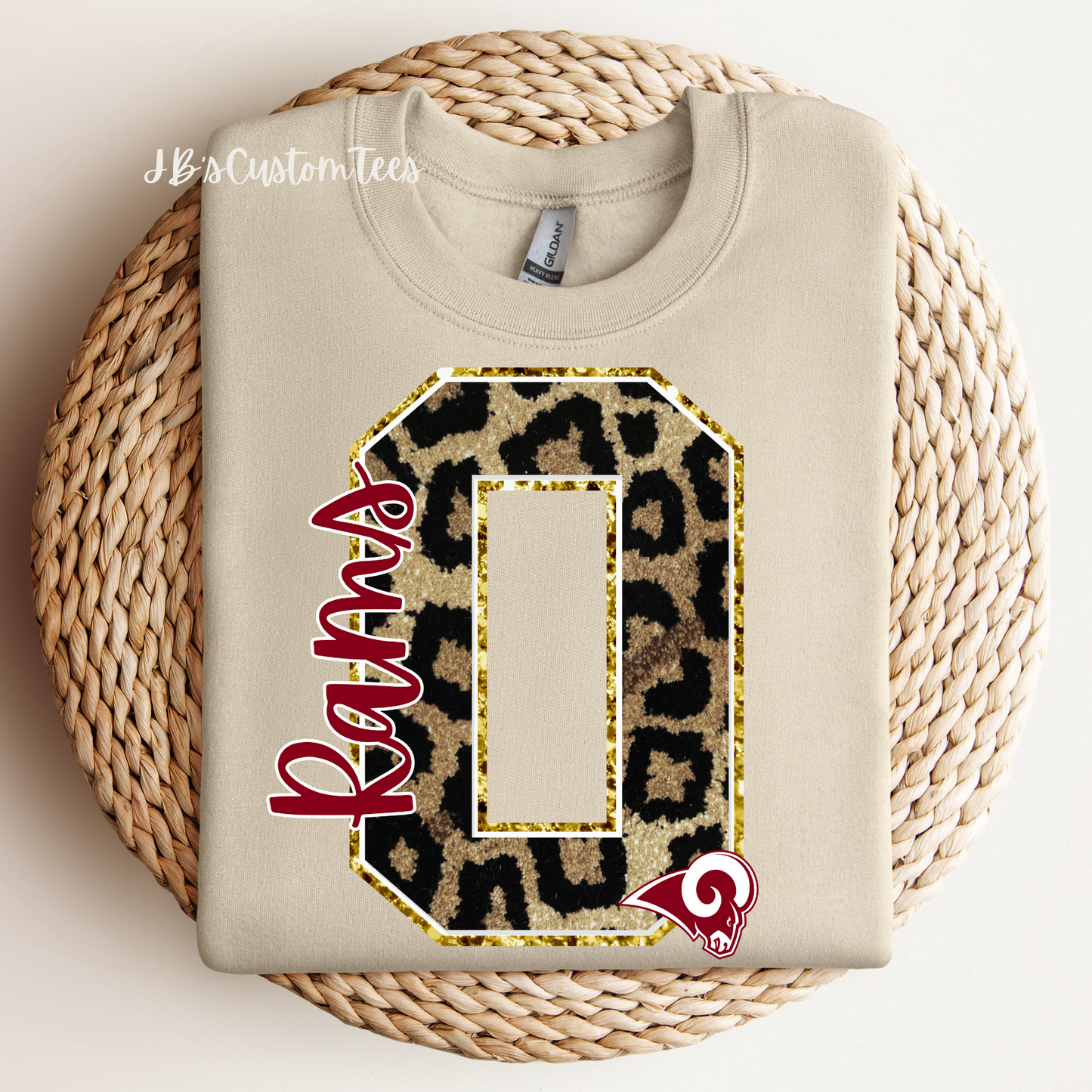 O Rams Leopard Tee/Sweatshirt