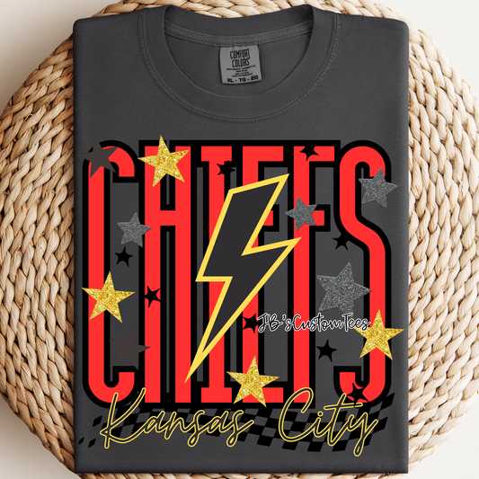 KC Chiefs Stars/Lightening Bolt