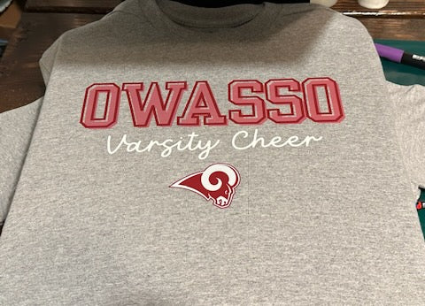 Owasso Varsity Cheer Crewneck